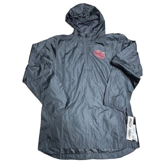 Gen2 University of Oklahoma rain quarter zip gray NWT Large 14/16 kids - Picture 1 of 5